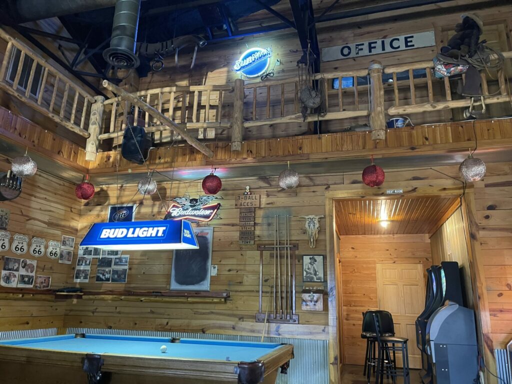 Pool table at Office Pub & Steak House